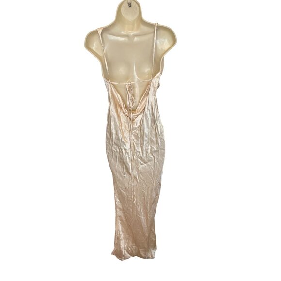 SNDYS Johanna Cowl Neck Maxi Dress in Champagne NWT - Size M - Picture 9 of 11
